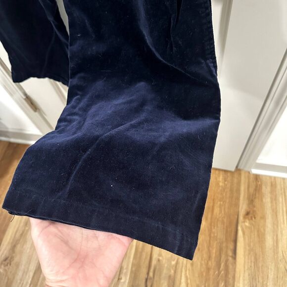Vintage Y2K Tommy Hilfiger Womens 4/30 Velvet Pants Navy Blue Wide Leg Fit - Picture 12 of 12